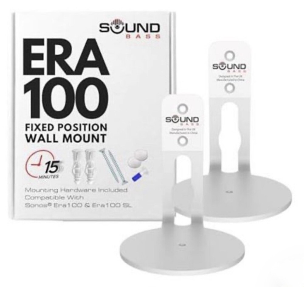 2-Pack Wall Mount Bracket for Sonos ERA100/ERA100 SL Speakers White